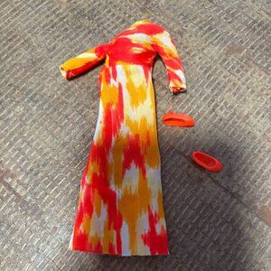 Topper Dawn doll clothes Rock Flowers Tie Dye Maxi dress